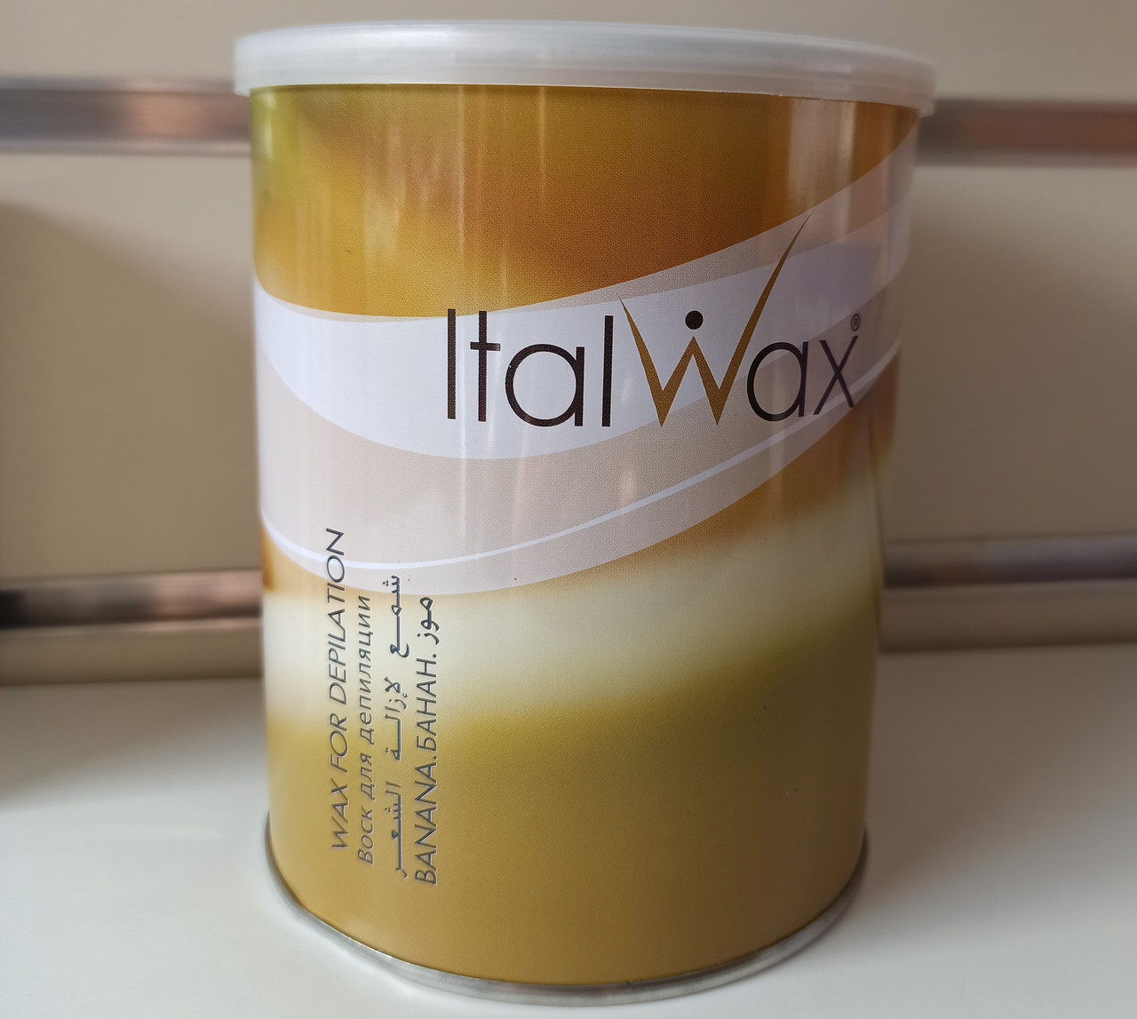 Банковий віск Ital Wax у банці 800 мл банан Італ вакс для депіляції