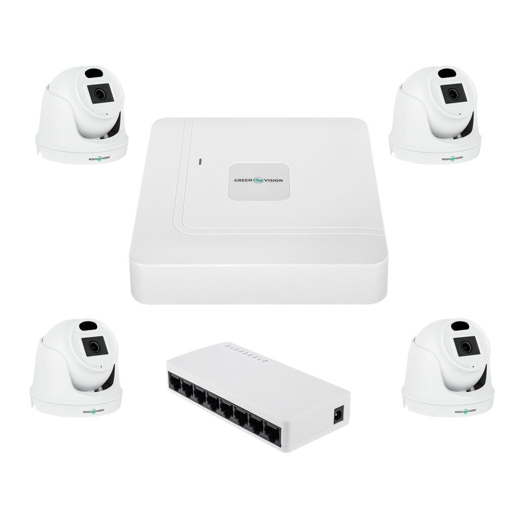 Комплект відеоспостереження на 4 камери GV-IP-K-W96/4 3MP