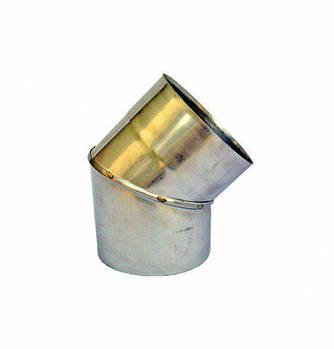 Одностінне Коліно 45° Ø120 мм з нержавіючої сталі