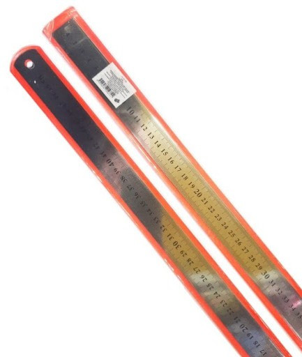 Лінійка 100 см металева двостороння, метрична і дюймова 1000 мм, нержавіюча сталь, фото 1