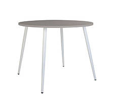 Стіл обідній Modern lite 4L white ДСП h18 сірий шифер d700 мм (Новий Стиль ТМ)