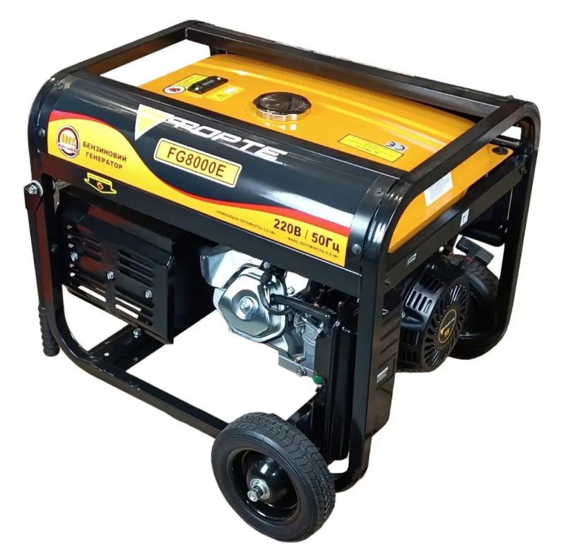 Генератор бензиновий Forte FG8000E 6000 Вт 25 л 74 дБ чотиритактний бензиновий генератор, фото 1