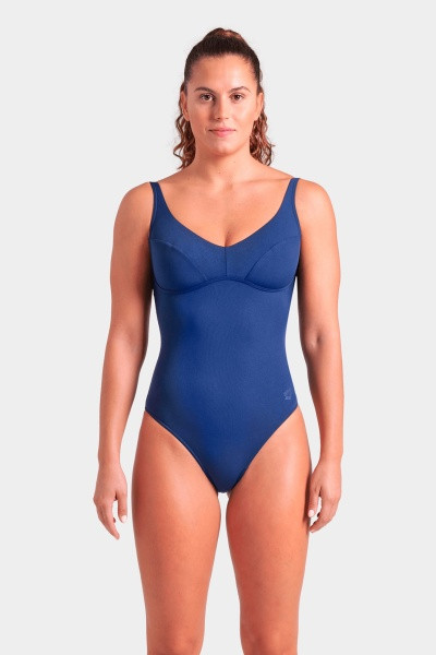 Купальник закритий для жінок Arena SWIMSUIT VICTORIA U BACK SOLID темно-синій Жін 40 original Акція Знижка
