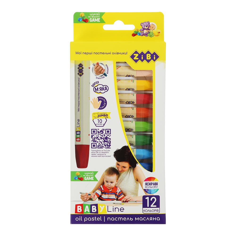 Пастель олійна JUMBO 12 кольорів BABY Line