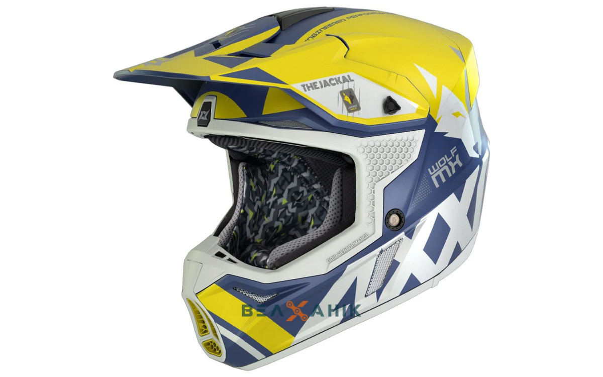 Шолом (кросовий) AXXIS WOLF Jackal A3 Matt Yellow [M], фото 1