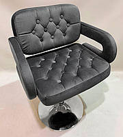 Крісло майстра Gor CH-Base поворотне з регулюванням висоти, на круглій хромованій ніжці 385 мм, оббивка, фото 5