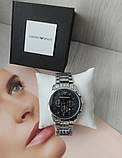 Чоловічий подарунковий набір Armani годинник і шкіряний ремінь black/silver, фото 5