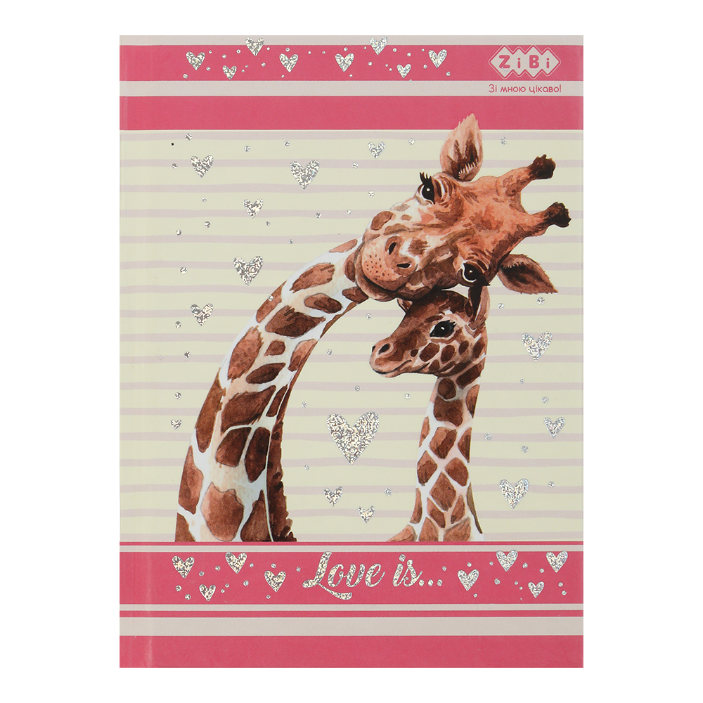 /Блокнот LOVE IS А6 64 л клітинка тв обл мат ламін + лак рожевий KIDS Line