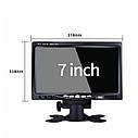 Автомобільний монітор DS-7 екран 7" для камери заднього виду (Чорний), фото 5