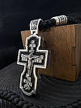 Срібний хрест із деревом ебен, фото 2