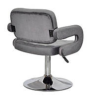 Крісло з підлокітниками Gor CH-Base поворотне з регулюванням висоти, на круглій хромованій опорі, оббивка, фото 10