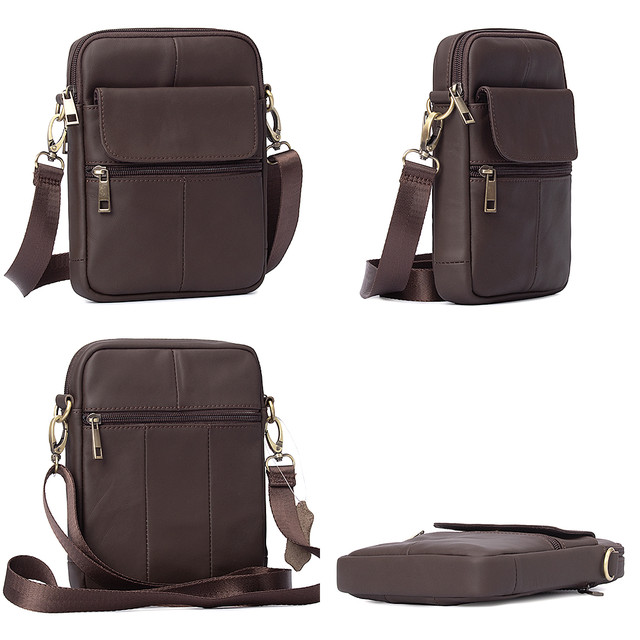 Чоловіча сумка через плече шкіряна Joyir коричневого кольору арт.00207 Чоловіча сумка через плече шкіряна Joyir коричневого кольору арт.00207