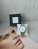 Чоловічий годинник Armani в коробці silver
