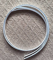 Дзеркальні пластикові наклейки смужки Срібні 1 м х 1 см 3 шт набор, фото 5