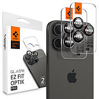 Захисне скло Spigen для камери iPhone 16 Pro/16 Max/15 Pro/15 Max - EZFit Optik Pro L-Series 2шт (AGL05217)