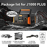 Портативне джерело живлення J1000Plus FlashFish, місткість 932.4Вт*год (252000mAh), потужність 1000 Вт (пікова, фото 3
