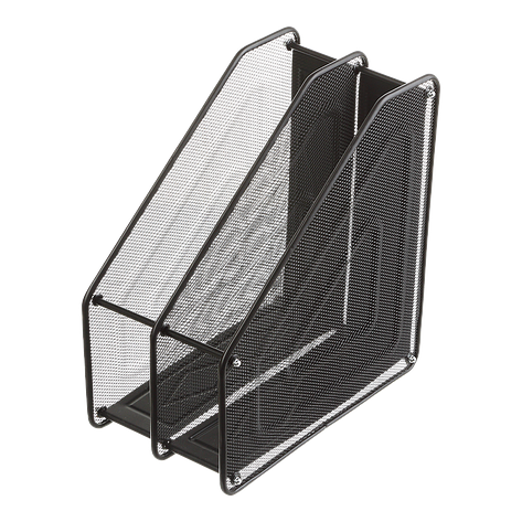 @Лоток для паперів вертикальний 2 в1 металевий чорний, фото 1