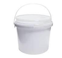 Відро біле 2,3 л з білою кришкою, фото 1