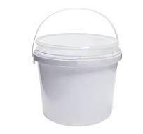 Відро біле 0,5 л з білою кришкою