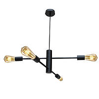 Люстра підвісна MSK Electric Asket на чотири плафони Е27 NL 6120-4 BK чорна
