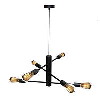 Люстра підвісна MSK Electric Asket на шість плафонів Е27 NL 6120-6 BK чорна