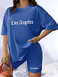 Жіночий літній костюм: футболка вільного крою та велосипедки Los Angeles, фото 4