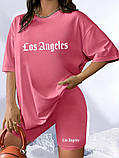 Жіночий літній костюм: футболка вільного крою та велосипедки Los Angeles, фото 3
