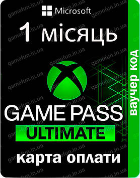 Карта оплаты Xbox Game Pass Ultimate 1 місяць: Game Pass Console + PC + Core + EA Play