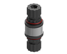 Поворотний адаптер BORIKA FASTen Ah264 чорно-сірий із зовнішніми шліцами 30° для з'єднання двох замків