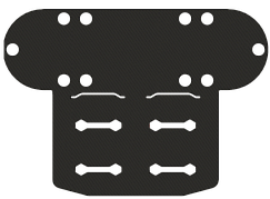 ПВХ кріплення BORIKA FASTen Pm150 чорне тип MOLLE для кріплення сумок на площадку TRk150 (01.20.007.01.01)