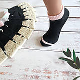 Шкарпетки жіночі ALBA бавовна чорні з кольоровою резинкою 36-39 | 12 пар, фото 2