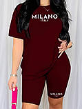 Жіночий літній костюм: футболка вільного крою та велосипедки Milano, Italy, фото 2