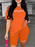 Жіночий літній костюм: футболка вільного крою та велосипедки Milano, Italy, фото 5