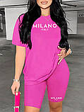 Жіночий літній костюм: футболка вільного крою та велосипедки Milano, Italy, фото 4