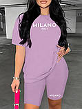 Жіночий літній костюм: футболка вільного крою та велосипедки Milano, Italy, фото 6