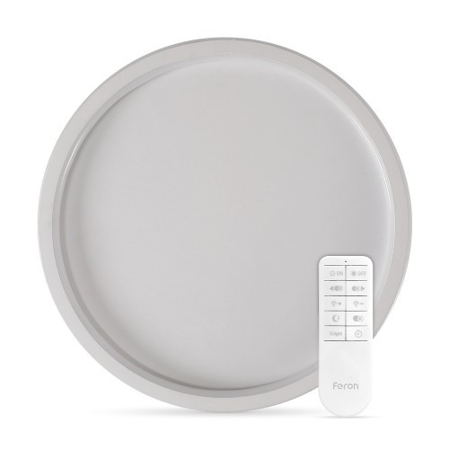 Світильник AL6070 RING 90W LED Feron стельовий світлодіодний 3000K-4000K-6500K 5300Lm з пультом ДУ Ø500х37мм