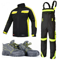 Форма робоча тепла, спецодяг зимовий, Польща, роба тепла, Зимовий комплект спецодягу, куртка напівкомбінезон Взуття