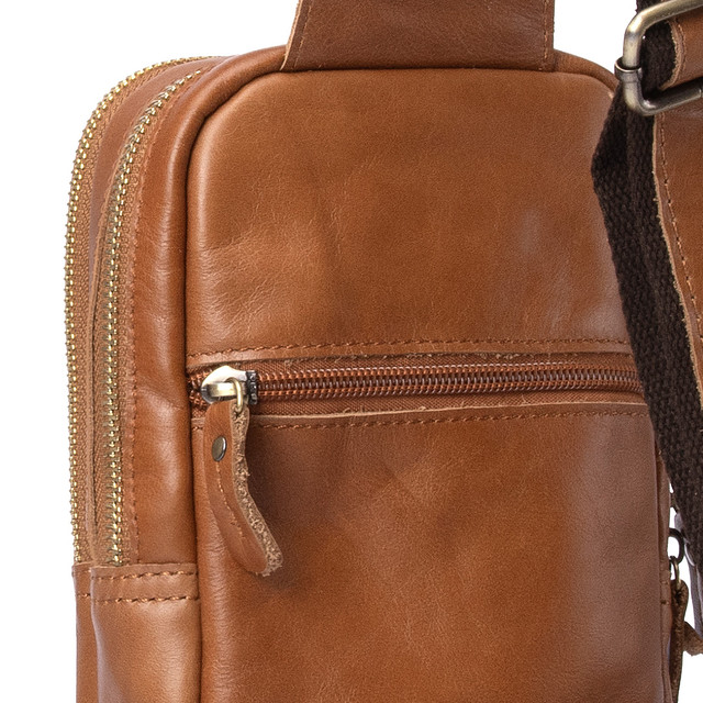 Рюкзак шкіряний через одне плече коричневий арт.00196 Рюкзак шкіряний через одне плече коричневий арт.00196
