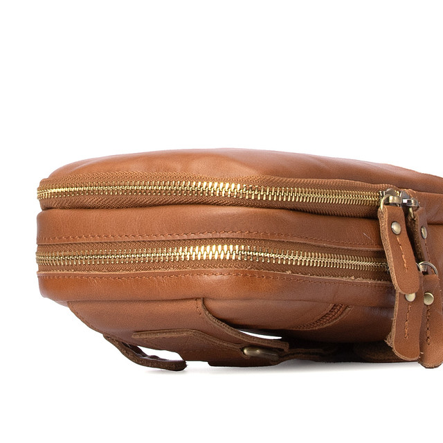 Рюкзак шкіряний через одне плече коричневий арт.00196 Рюкзак шкіряний через одне плече коричневий арт.00196