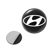 Наклейка з логотипом Hyundai для авто і ключів, 15 мм, ПВХ-пластик, об'ємна