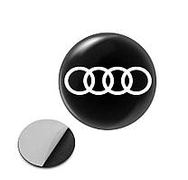 Наклейка з логотипом Audi для авто і ключів, 15 мм, ПВХ-пластик, об'ємна