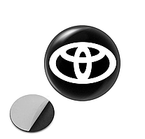 Наклейка з логотипом Toyota для авто і ключів, 15 мм, ПВХ-пластик, об'ємна