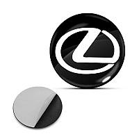 Наклейка з логотипом Lexus для авто і ключів, 15 мм, ПВХ-пластик, об'ємна