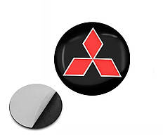 Наклейка з логотипом Mitsubishi для авто і ключів, 15 мм, ПВХ-пластик, об'ємна