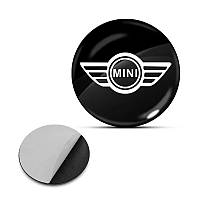 Наклейка з логотипом Mini для авто і ключів, 15 мм, ПВХ-пластик, об'ємна