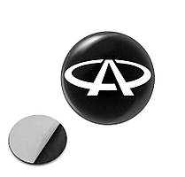 Наклейка з логотипом Chery для авто і ключів, 15 мм, ПВХ-пластик, об'ємна