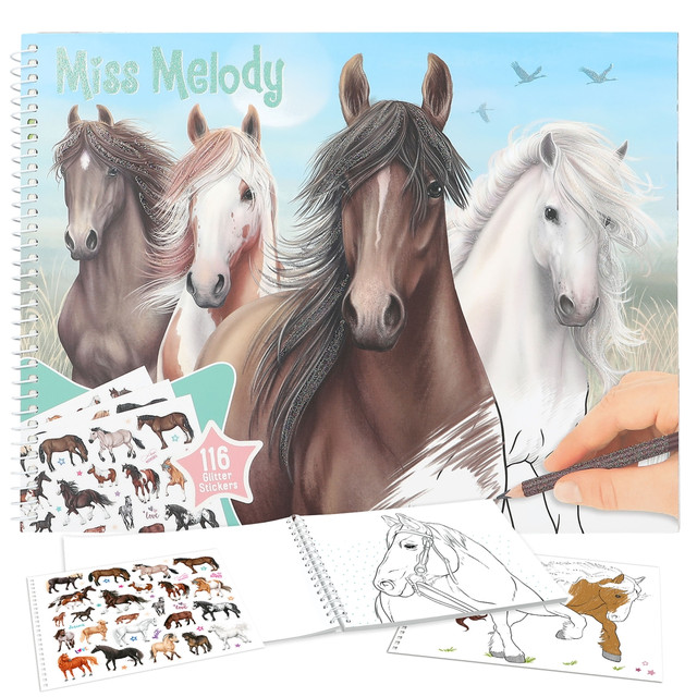Альбом-розмальовка  Miss Melody 12978