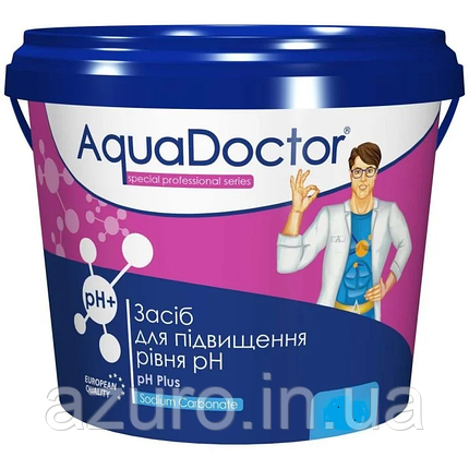 Засіб для підвищення рівня рН в басейні AquaDoctor pH Plus 0.8 кг, фото 1