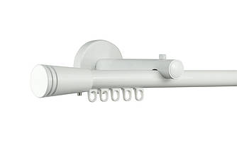 Zegar Карниз для штор однорядний Техно 20 Білий імпресійний, Конус