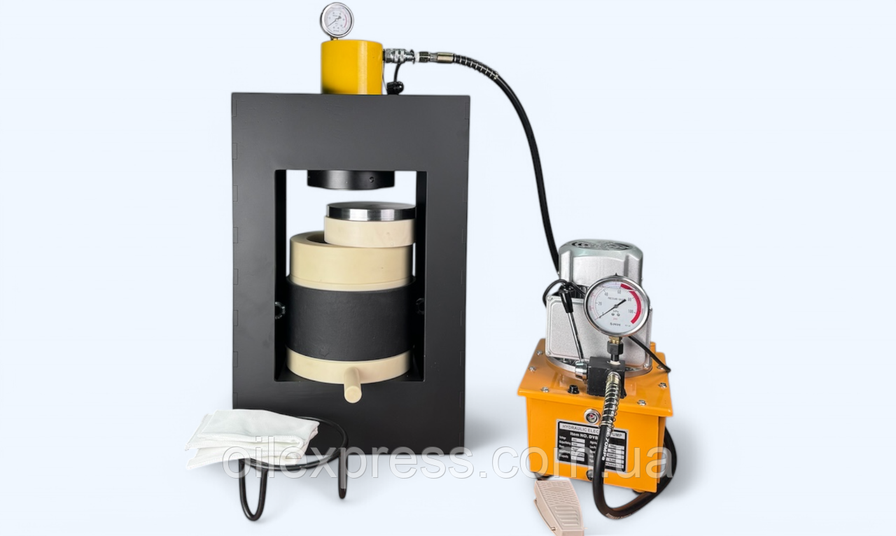 Прес для олії 50 тонн холодного пресування на 6 літри капролон (повний комплект) " Start" OilExpress